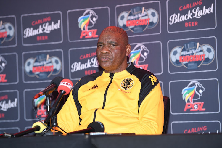 Kaizer Chiefs head coach Molefi Ntseki during the Carling Knockout Cup press conference at the PSL headquarters in Parktown, Johannesburg, on Wednesday.