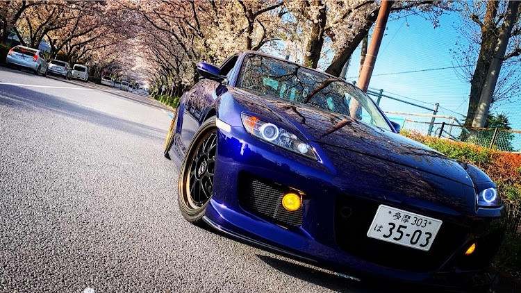 RX-8のrx-8・桜と愛車・桜・ブラックダイヤモンド・マツダスピードに関するカスタム事例の投稿画像1枚目