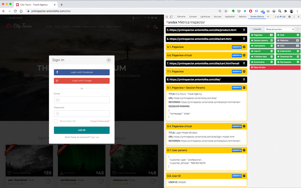 Yandex.Metrica Inspector Preview image 5