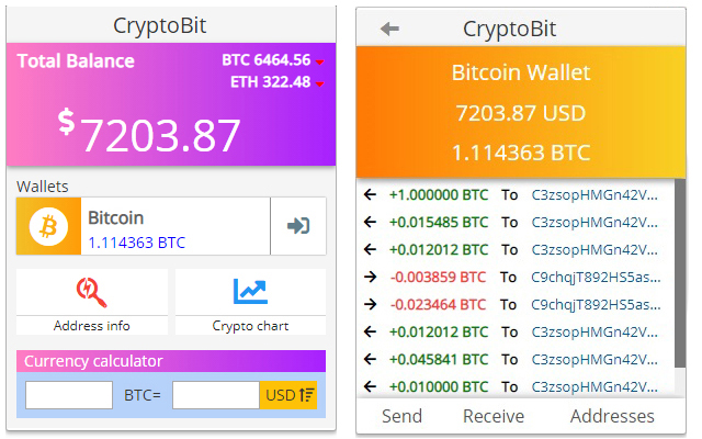 CryptoBit: Bitcoin Wallet