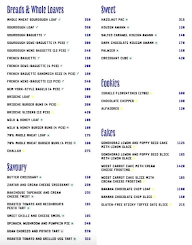 TwentySeven Bakehouse menu 2