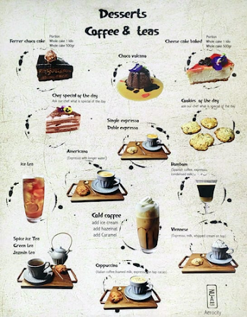 Nua Cafe menu 