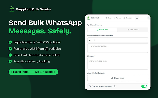 WappHub Bulk Sender screenshot 1