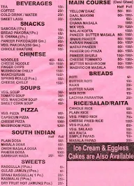 Goyal's Chandigarh Sweets And Restaurant menu 1