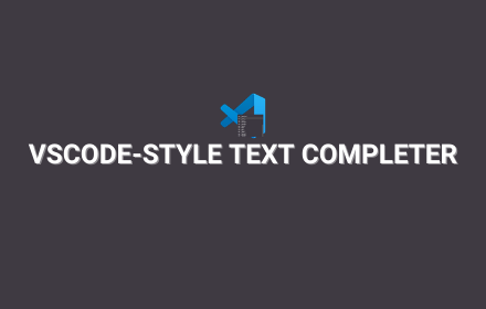 VS code Text Completer small promo image