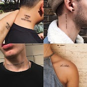 【Meet Magic Tattoo】 Hình Xăm Kháng Nước Sử Dụng Tạm Thời In Dòng Chữ Tiếng Anh Nhỏ Kéo Dài 15 Ngày