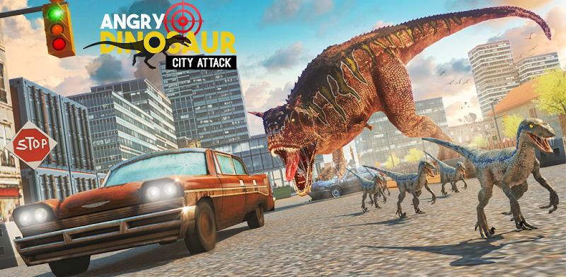 Angry Dinosaur City Attack: Wild Animal Games