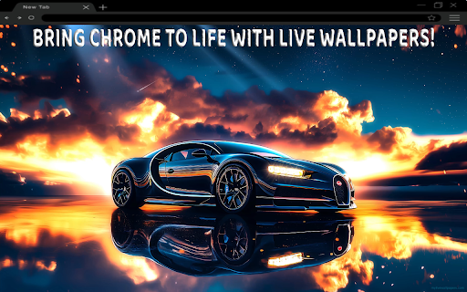 Black Bugatti Live Wallpaper New Tab