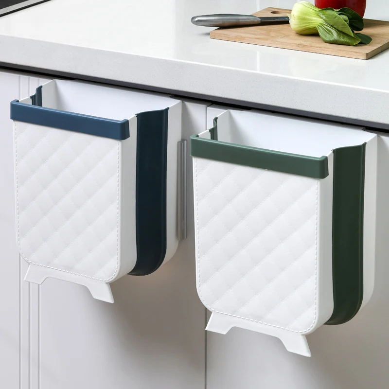 Title 2, Kitchen Folding Trash Can Space Saving Design P...