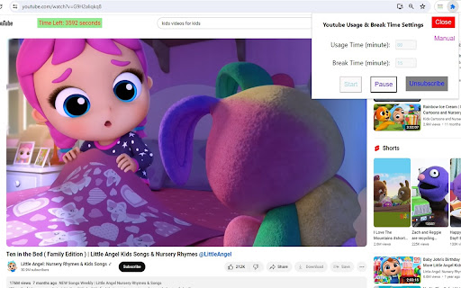 Youtube Time Limiter for Kids