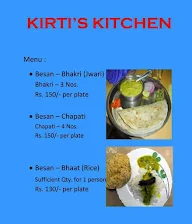 Kirti Kitchen menu 1