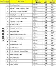 Melting Desserts menu 1