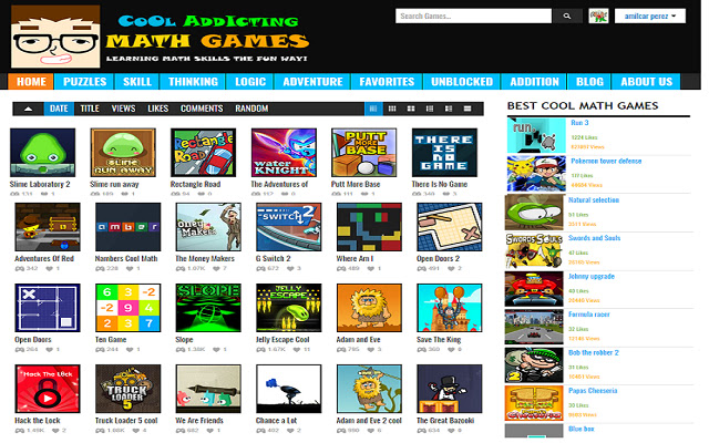 Cool Addicting Math Games chrome extension