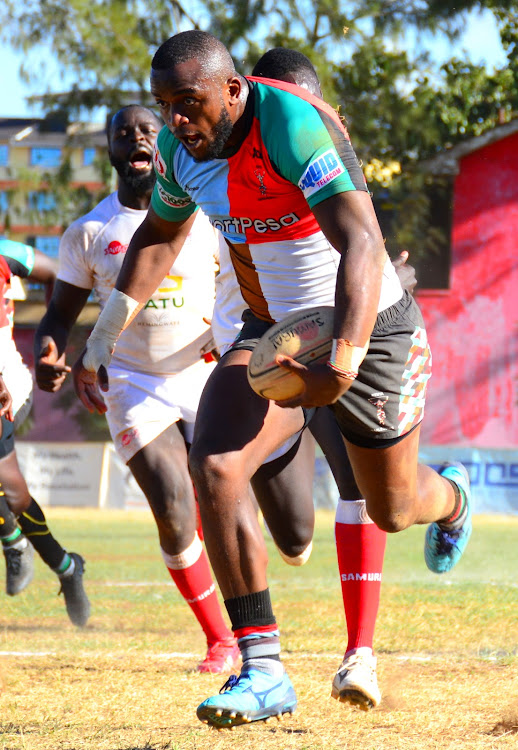 Willy Ambaka of Harlequins in recent action against Nondies