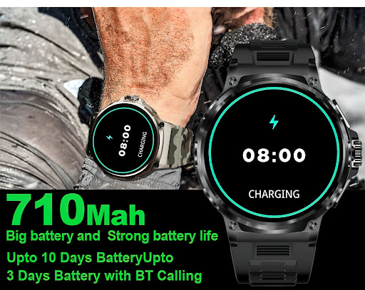 Title 6, HD Large Screen Smart Watch with Bluetooth Call...