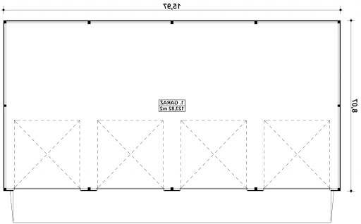 G363 - Budynek garażowy - Rzut garażu