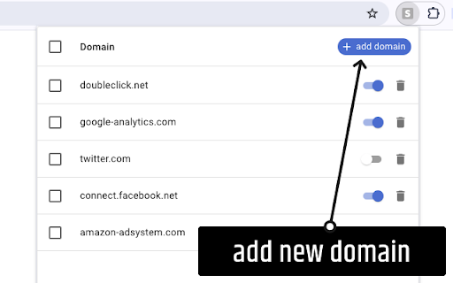 Simple domain blocker