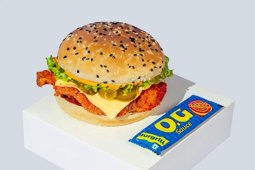 Peri Peri Fried Chicken Burger.