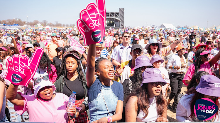 The crowd in full voice at Galaxy 947 Joburg Day.