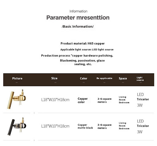 Title 1, All-copper Bedroom Bedside Wall Lamp Light Luxu...