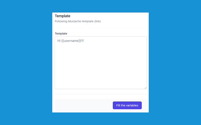 Text Template chrome extension