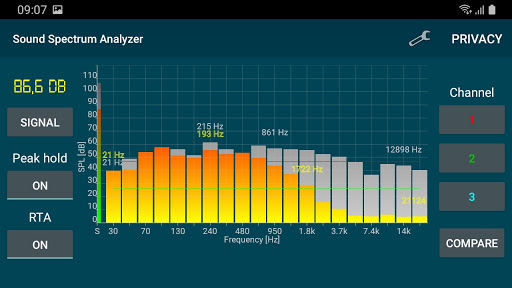 Screenshot Sound Spectrum Analyzer