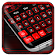 Thème du clavier rouge noir icon