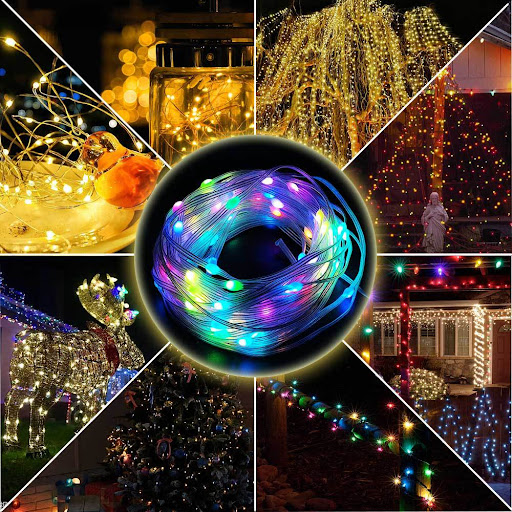 Title 4, Magic RGB Christmas Tree Lights String Illumina...