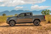 Our Nissan Navara LE test unit on dirt. It also relished urban obstacles such as pavement-summitting and pothole-ploughing.