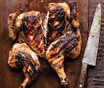 Chicken Under a Brick Recipe | Epicurious.com was pinched from <a href="http://www.epicurious.com/recipes/food/views/Chicken-Under-a-Brick-51175280" target="_blank">www.epicurious.com.</a>