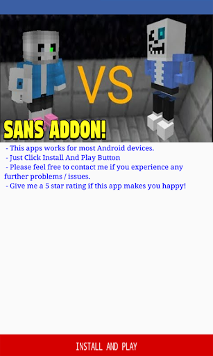 Addon Sans For Minecraft Pe Apk By John Gopal Wikiapk Com