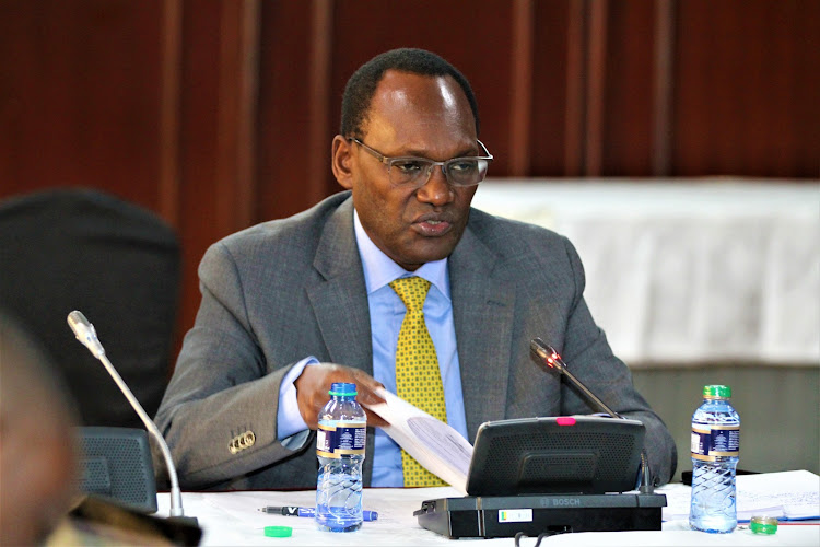 Treasury PS, Chris Kiptoo responds to questions from the Senate County Public Investment and Special Funds committee in the Senate on March.30 in Parliament