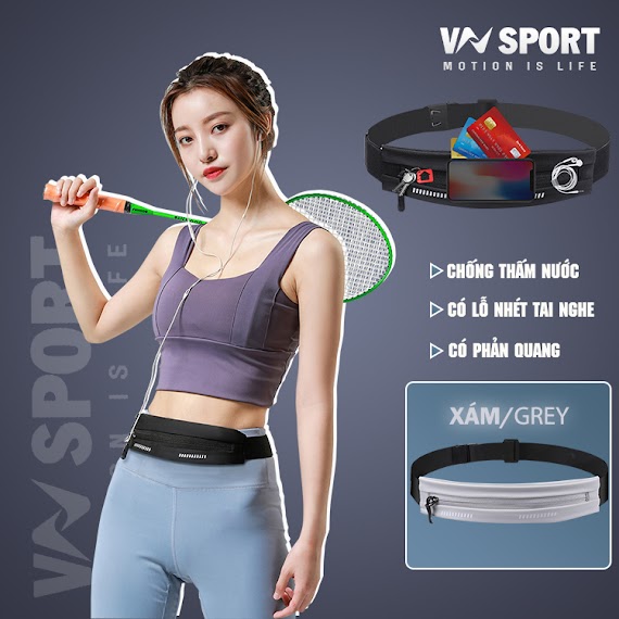 Túi Đeo Hông Chạy Bộ Thời Trang Nam Nữ Vnsport - Vns027, Túi Thiết Kế Gọn Nhẹ Chống Thấm Nước Phù Hợp Cho Các Bộ Môn Thể Thao Và Dã Ngoại