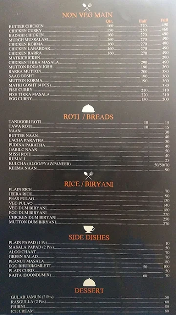 My Kitchen menu 