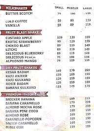 The Legendary Milkshakes Bar menu 1