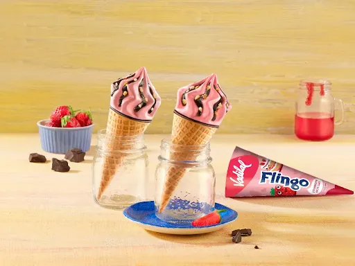 Strawberry Swirl Cake Flingo Cone [110 Ml]