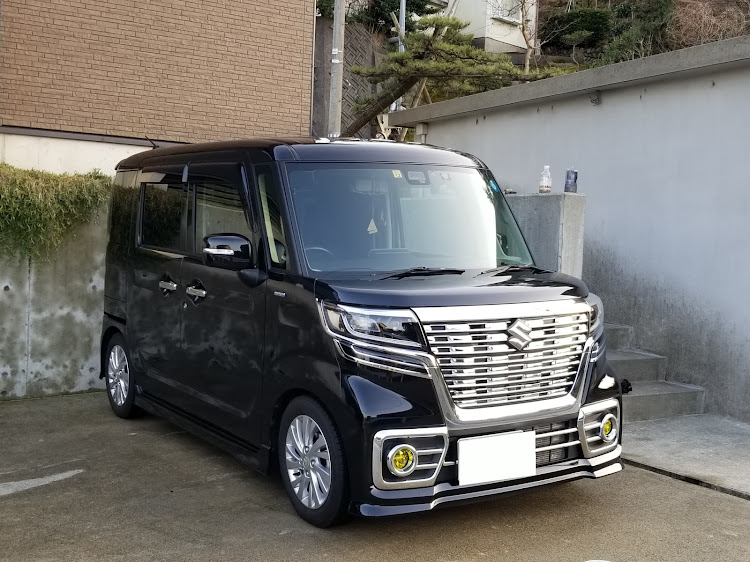 スペーシアカスタムのDIY・安定の自宅前・車高落としたい病に関するカスタム事例の投稿画像1枚目
