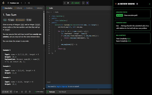 LeetCode AI Review screenshot 1