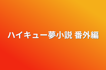 ハイキュー夢小説 番外編