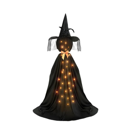 Title 2, LED Luminous Black Ghost with Bowknot Decoratio...