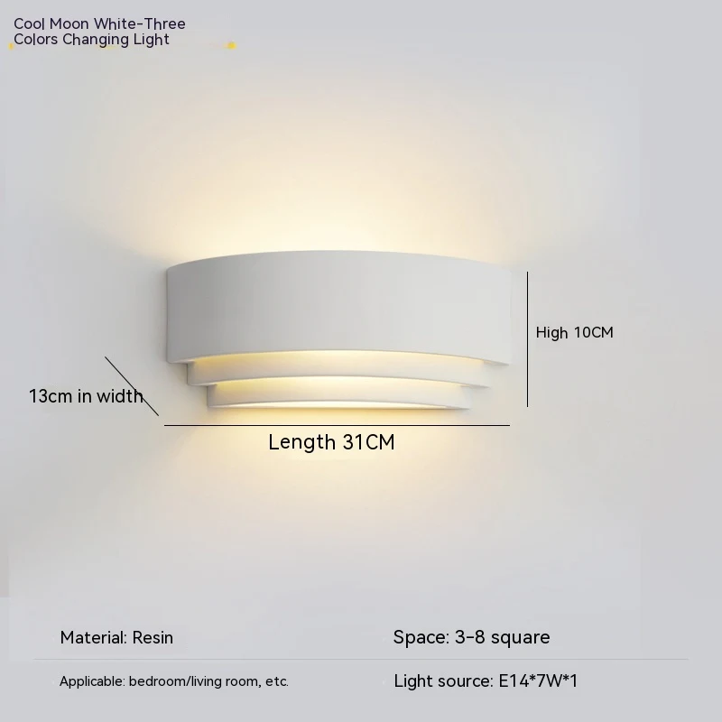 Luminária de parede minimalista LED para quarto, design nórdico criativo, escadas, corredor, varanda, iluminação elegante e moderna.
