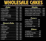 Wholesale Cakes menu 1