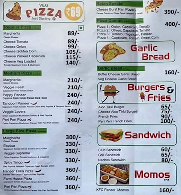 Pizza Burger Cafe menu 