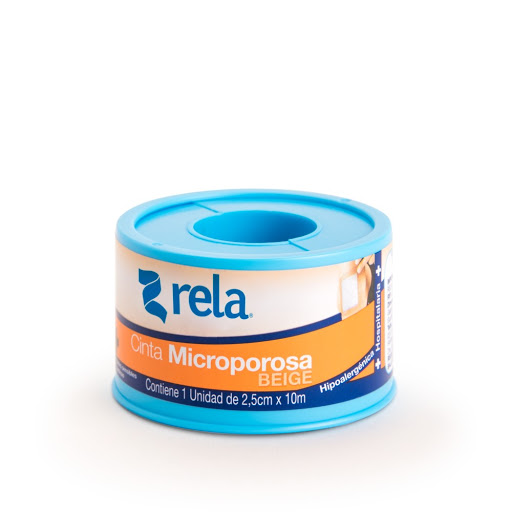 //Adhesivo Rela Cinta Microporosa Beige 2,5cmx10m //Adhesivo Rela cinta microporosa color beige 2,5 cm x 10 m 