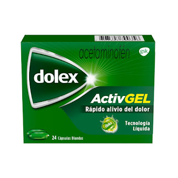 Dolex Activgel, Acetaminofen Rápida Acción y Doble Tecnología X 24 Caps  