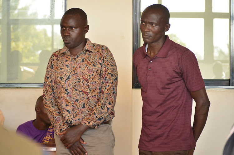 Amos Kipsang' and Simeon Ayodo at Malindi High Court.