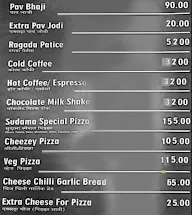 Sudama Bhel menu 1