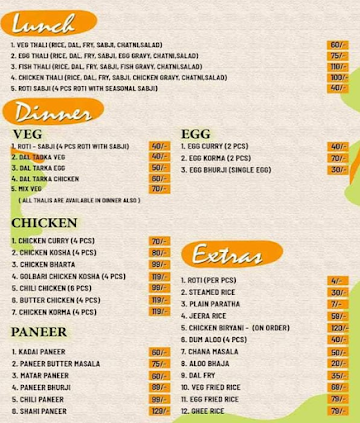 Sumana's Kitchen menu 