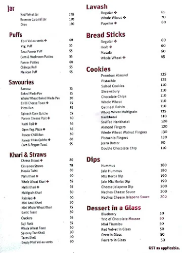 210 Degrees menu 