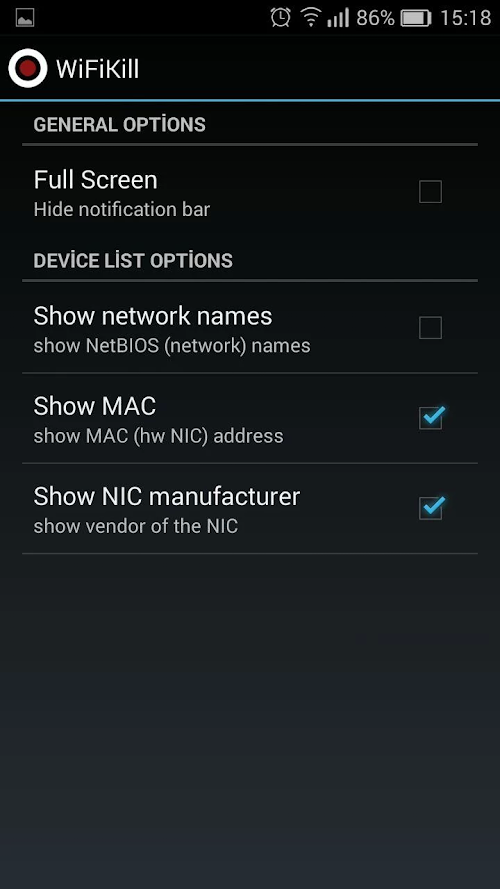 Android application Wifikill Pro screenshort